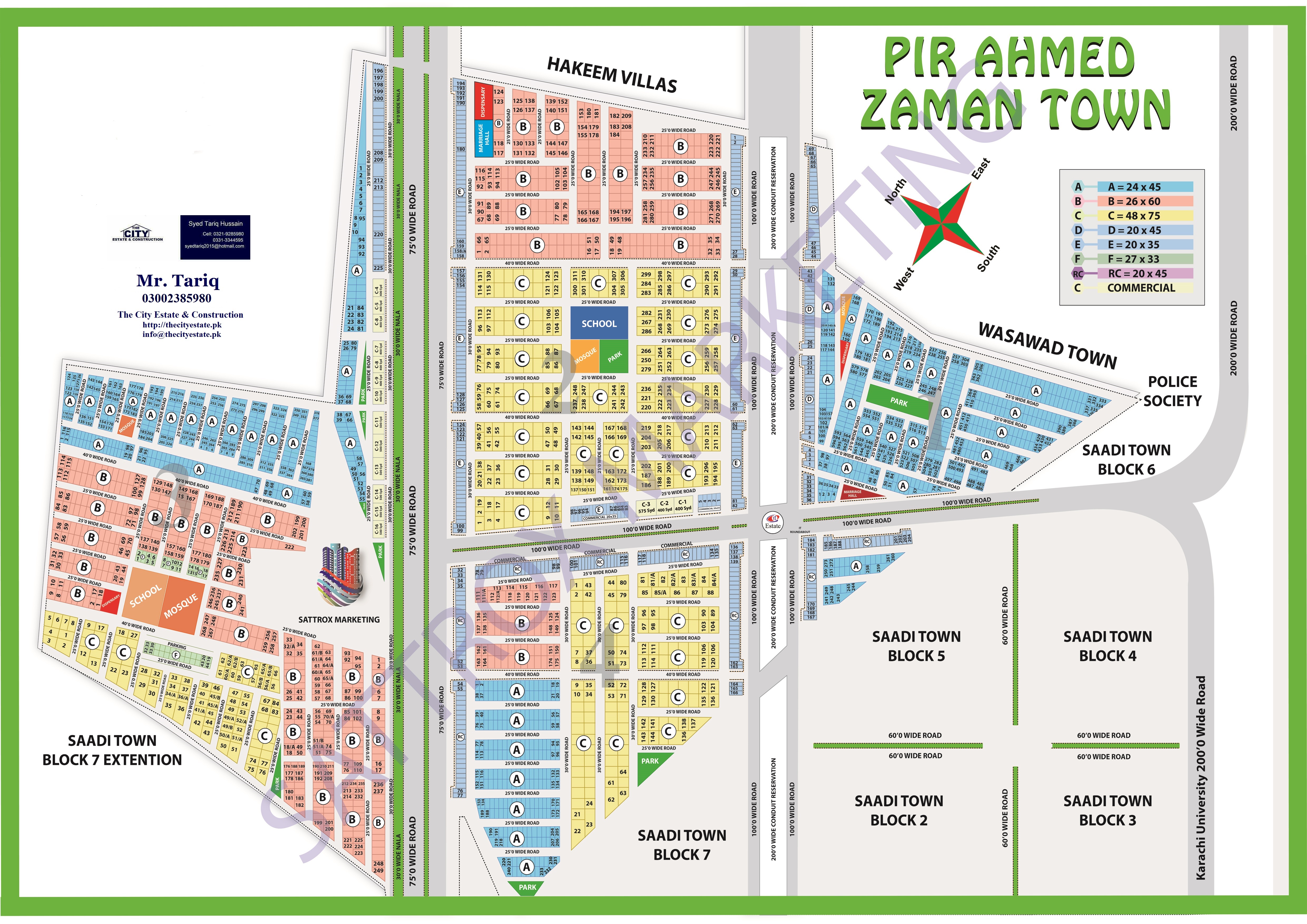 Pir Ahmad Zaman Town Map Karachi