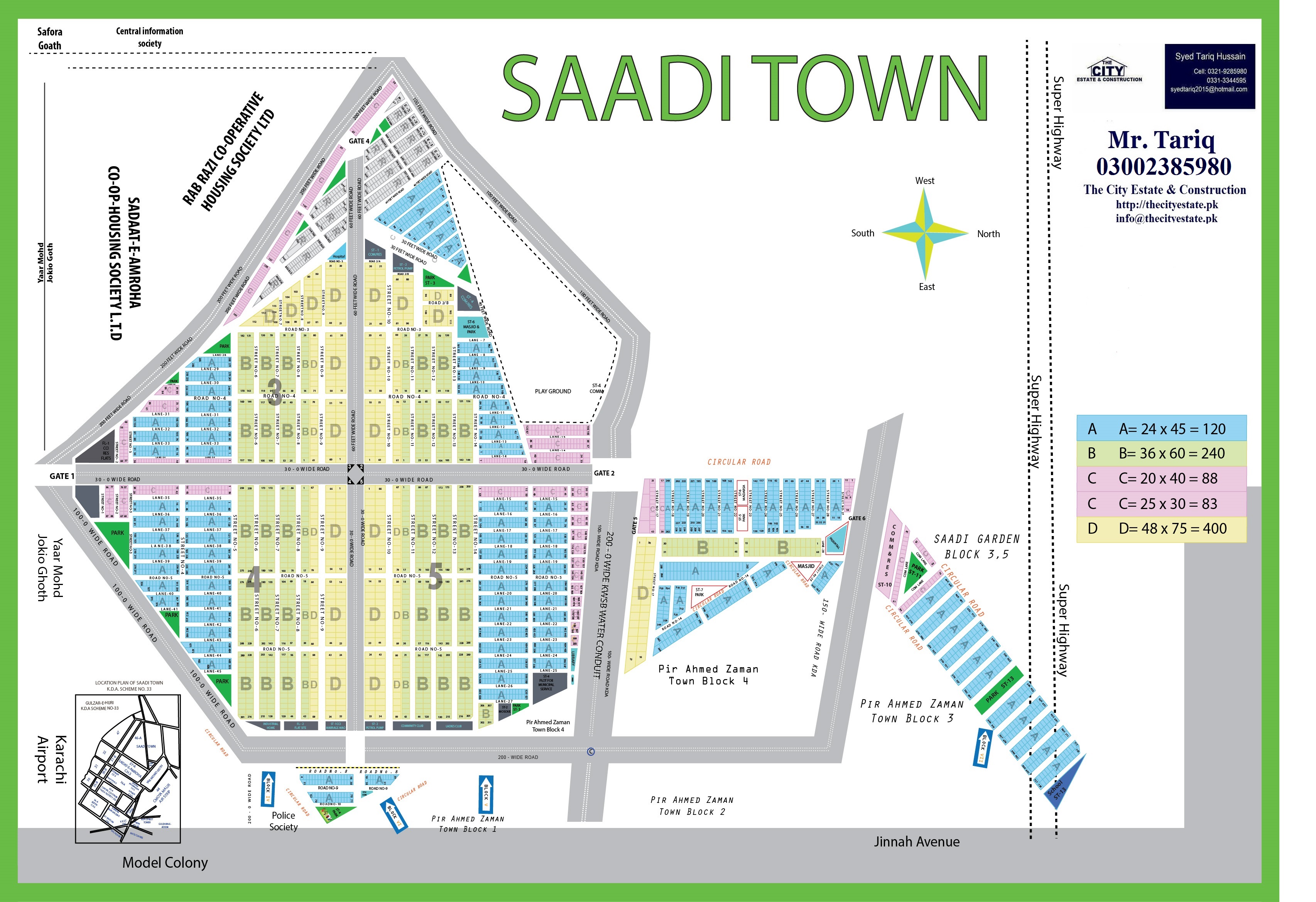 Saadi Garden Map Karachi