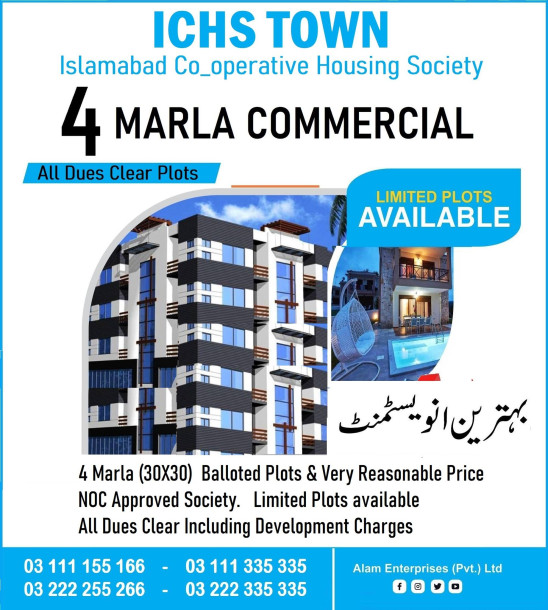 4 Marla Commercial Plot for sale in ICHS TOWN-1