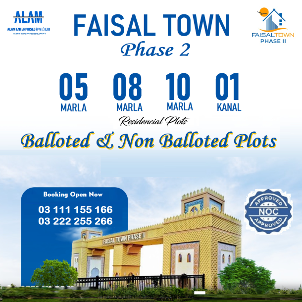 Faisal Town 5 Marla Balloted Plot or sale-2